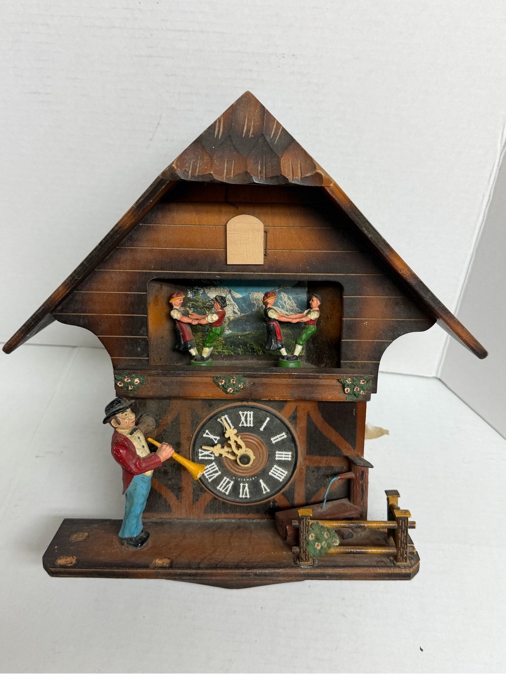 Vintage E. Schmeckenbecher Germany Cuckoo Clock Musical Black Forest Untested